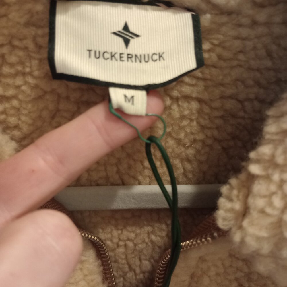 Tuckernuck Shearling 3/4" Zip Pullover, Medium NWT - image 3